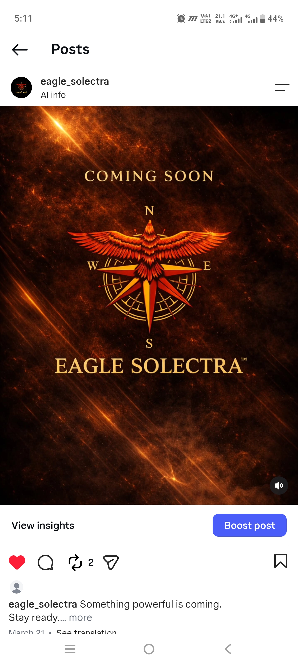 Eagle Solectra on Instagram